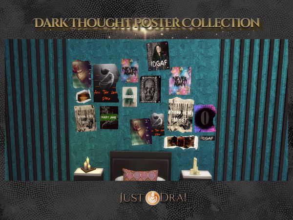 Sims 4 — Dark Thought Posters by Draven298 — A couple weeks ago when I was in a shit mood and took a few days away, I