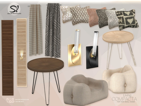 Sims 4 — Compacta Living Extras by SIMcredible! — Although we know we closed Compacta series last week with the nursery,
