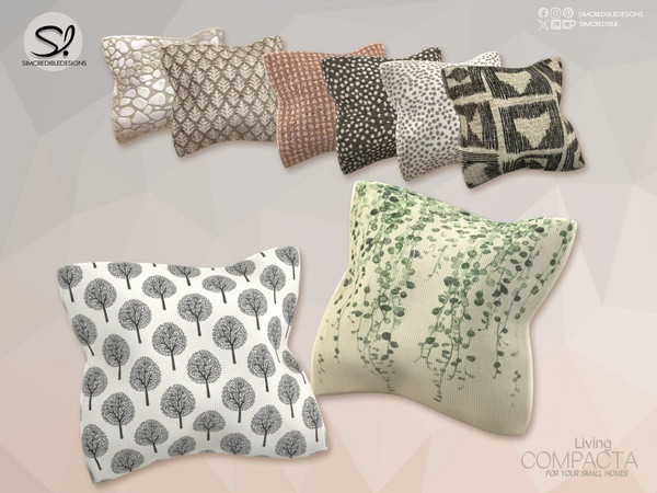 Sims 4 — Compacta Living- 1 cushion by SIMcredible! — Although we know we closed Compacta series last week with the