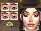 Sims 4 — Countryside Charm Woody Eyeliner HQ by Caroll912 — A 4-swatch soft winged eyeliner with cow print details