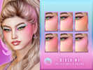 Sims 4 — SH Blush -1- by Sunset_Haven — 6 colors - for Female- Teen to Elder - Sliders compatible - HQ mod compatible -