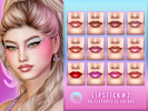 Sims 4 — SH Lipstick -2- by Sunset_Haven — 12 colors - for Female- Teen to Elder - Sliders compatible - HQ mod compatible
