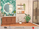 Sims 4 — Jaquelin - bathroom by melapples — a serene bathroom decorated with gold accents. 6x5