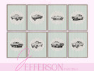 Sims 4 — Jefferson Paintings by jessbtlrr — Classic car themed paintings perfect for a boys room with a striped sage