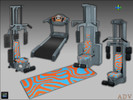 Sims 4 — ADV-Mabra TWO s4GymSet by MABRA2 — a set with various pieces of gym equipment