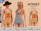 Sims 4 — SUNSET - SWIMSUIT by linavees — New Mesh