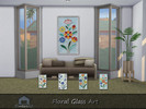 Sims 4 — Floral Glass Art by Emerald — Floral glass art symbolize the beauty of nature that never fades.