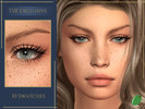 Sims 4 — Marissa 3D Lashes by Pitted0live — Mascara coated mid length alpha style eyelashes Top lash only swatches