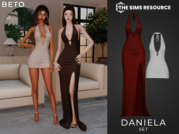 Sims 4 — Daniela - Set by Beto_ae0 — Set of sexy and minimalist dresses with many colors