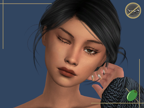 Sims 4 — Kylie 3D Lashes Glasses Contradict by Pitted0live — Pointed long alpha style 3D eyelashes Top lash only swatches