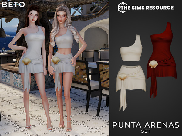 Sims 4 — By Beto - Punta Arenas (Dress) by Beto_ae0 — A summery, minimalist outfit with lots of trendy colors, enjoy it!