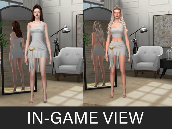Sims 4 — By Beto - Punta Arenas (Skirt) by Beto_ae0 — A summery, minimalist outfit with lots of trendy colors, enjoy it!