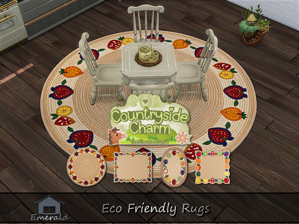 Sims 4 — Eco Friendly rugs1 by Emerald — Bring an authentic warmth and rugged durability,timeless look to your home.