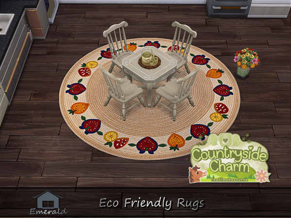 Sims 4 — Eco Friendly rugs4 by Emerald — Bring an authentic warmth and rugged durability,timeless look to your home.