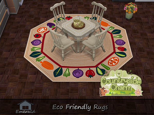 Sims 4 — EcoFriendlyrug5a by Emerald — Bring an authentic warmth and rugged durability,timeless look to your home.