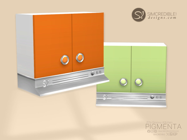 Sims 4 — Pigmenta Stove Hood by SIMcredible! — Bring back the happy vibes of the 70's to your sims life with the Pigmenta