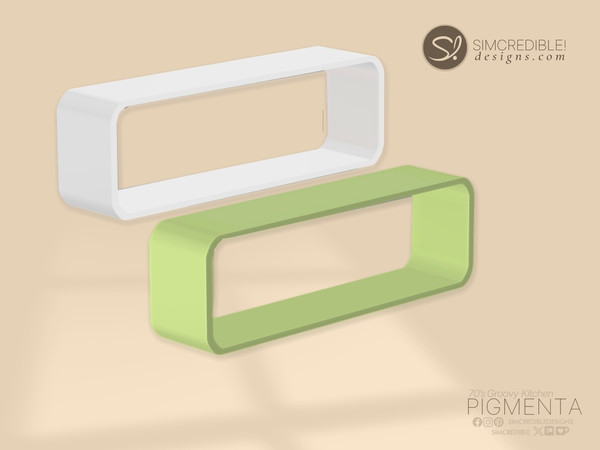 Sims 4 — Pigmenta 2t Shelf by SIMcredible! — Bring back the happy vibes of the 70's to your sims life with the Pigmenta