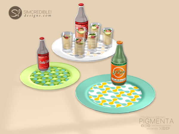 Sims 4 — Pigmenta Soda tray - SPA DAY by SIMcredible! — Back to the groovy's time, the second part of our Pigmenta