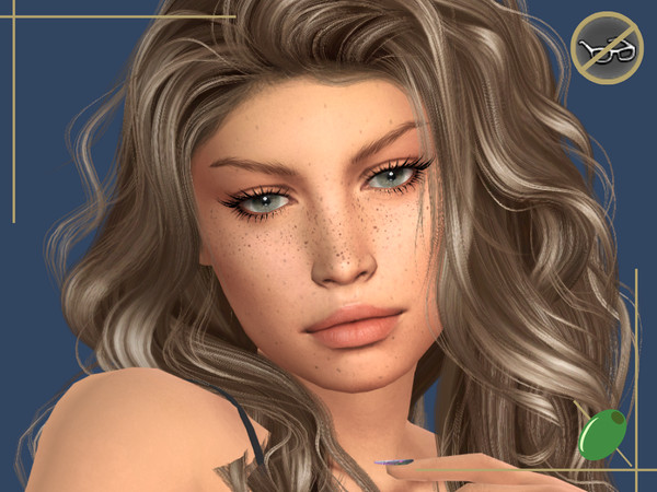 Sims 4 — Marissa 3D Lashes Glasses Contradict by Pitted0live — Mascara coated mid length alpha style eyelashes Top lash
