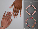 Sims 4 — Tortoiseshell Print Nails by LVNDRCC — Set of elegant and sleek nails with tortoiseshell pattern with graphic