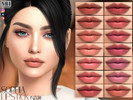 Sims 4 — Sophia Lipstick by MagicHand — Soft Satin Lips in 16 colors - HQ Compatible.