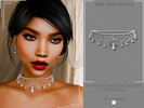 Sims 4 — Diamond Spider Choker Necklace by Glitterberryfly — A diamond necklace with spider pendant