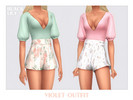 Sims 4 — Violet Outfit by Black_Lily — YA, A, Teen