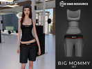 Sims 4 — Big Mommy - Set by Beto_ae0 — Alternative women's sportswear with a tomboy style.