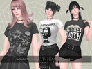 Sims 4 — ALKI - T-Shirt by Helsoseira — Style - Tucked in short sleeve t-shirt