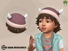 Sims 4 — Toddler Viking Helm Knitted Wool Beanie by kapakijo — Unisex knitted wool beanie shaped like a viking helm