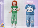 Sims 4 — Child Girl SET - Cute Panda Face by RobertaPLobo — Girl Set - Cute Panda Face _352