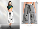 Sims 4 — KITTEN JEANS by ZNsims — kitten, print pattern, jeans, belt, stars, polka dots