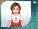 Sims 4 — Short Bob Hair for Toddlers by Daisy-Sims — 21 base colors + 9 ombre colors