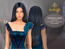 Sims 4 — Aurum - Sophia Hair Style 4 by Aurum — HQ compatible textures
