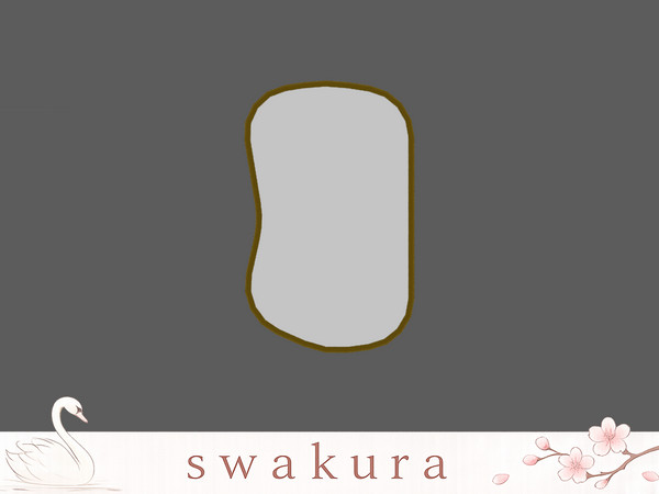 Sims 4 — MOSS Mirror by Swakura — 1 MOSS Bathtub