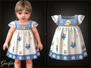 Sims 4 — Infant - Whimsical berry print dress with floral border trim by Garfiel — A darling infant dress with flutter