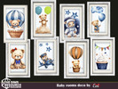 Sims 4 — Baby rooms deco by evi — Wall decorations for nursery and kids rooms.