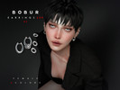 Sims 4 — Aura hoop earrings set by Bobur2 — Aura hoop earrings set for female