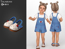 Sims 4 — Tatum Clogs With Ladybug Charm by talarian — Toddler clogs with perforated upper, back strap, and ladybug charm