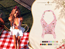 Sims 4 — Luna Halter Top by MioraTR — Stylish halter top for The Sims 4 with multiple color swatches.