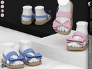 Sims 4 — Shoes KP1V- Toddler by KaTPurpura — Flat fiber-material sandals with a large bow