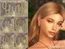 Sims 4 — Visage Earrings Set - Diamond Charm Hoops Earring Stack by christopher0672 — This is an elegant set of diamond