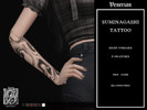 Sims 4 — Suminagashi Tattoo by Venerian - Right Forearm by Venerian — 6 swatches Found in the right lower arm tattoo
