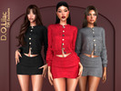 Sims 4 — Knit Affair Set by DOLilac — Includes: (Top + Bottom)