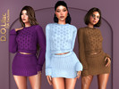 Sims 4 — Dream Knit Set by DOLilac — Includes: (Top + Bottom)