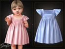 Sims 4 — Infant - Delicate party dress with flutter sleeves and silky shine by Garfiel — A lovely infant dress designed