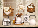 Sims 4 — Cottagecore kitchen decor by Severinka_ — A furniture and decor set for the kitchen.