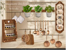 Sims 4 — Cottagecore kitchen wall decor by Severinka_ — A furniture and decor set for the kitchen.