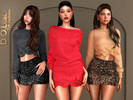 Sims 4 — Lace and Glow Set by DOLilac — Includes: (Top + Bottom + Dress)
