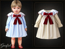 Sims 4 — Infant - Vintage style dress with statement collar and bow by Garfiel — A sweet infant dress with a relaxed